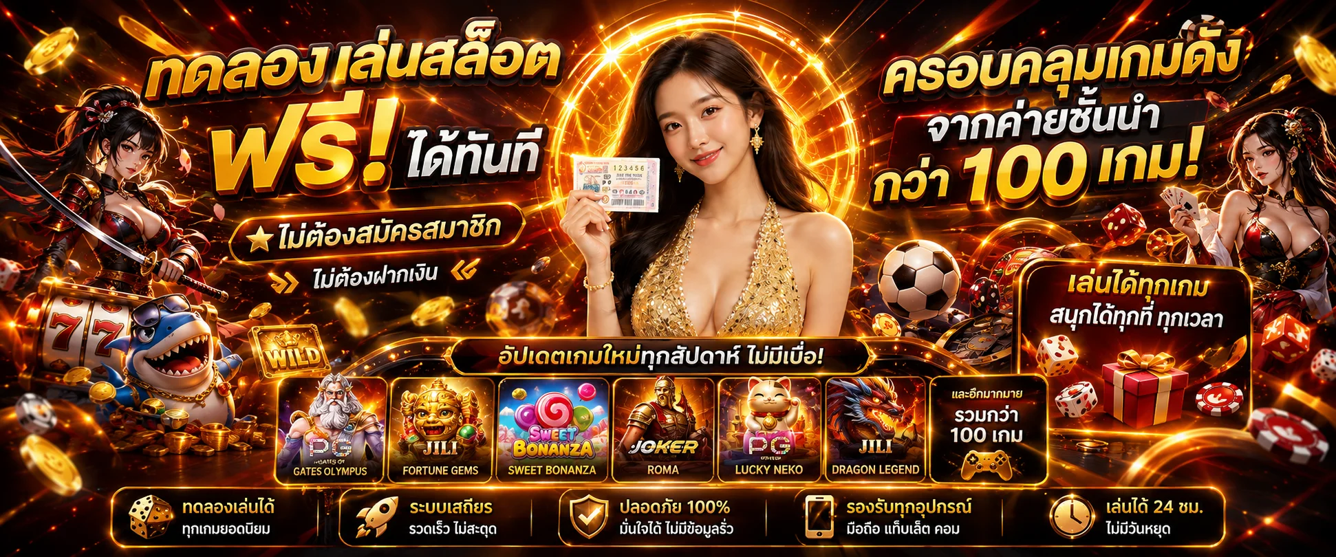 ทดลองเล่นสล็อต PG ฟรี UFAPG168 ไม่ต้องฝากเงินก่อน