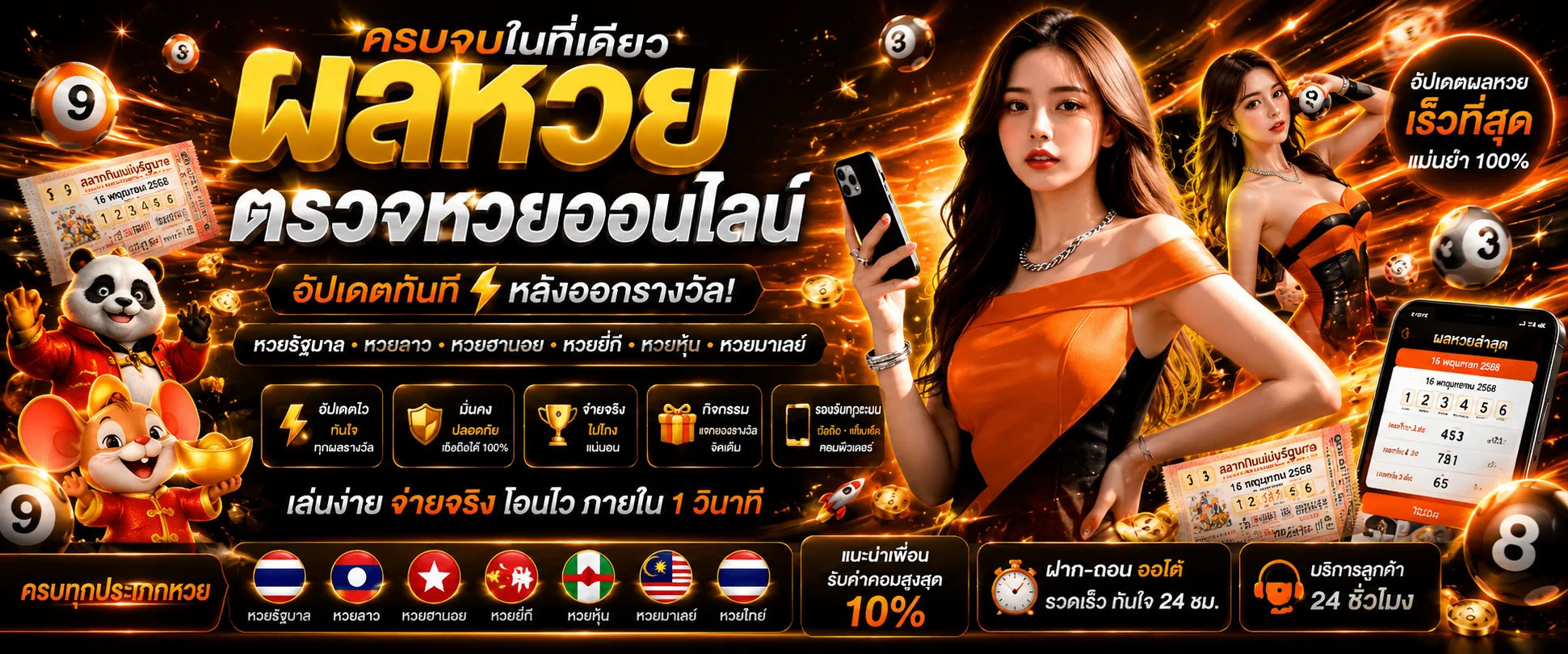 ผลหวย ล่าสุด หวยไทย หวยลาว หวยฮานอย ตรวจที่ UFAPG168